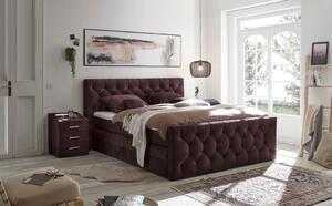 POSTELJA BOXSPRING 180 cm x 200 cm , tekstil, leseni material barve jajčevca