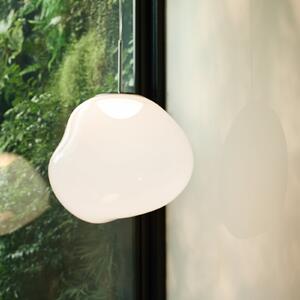 Tom Dixon LED viseča svetilka Melt, Ø 50 cm, opalno/srebrna, zatemnjen, Bela, Dnevna soba / jedilnica, Plastika, Dizajn