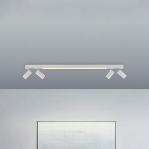 PURE LED stropna svetilka Lines, 120 cm, bela, CCT, daljinski upravljalnik, zatemnjen, Bela, Dnevna soba / jedilnica, Kovina, Sodobni