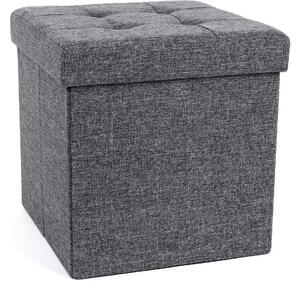 Tabure s shranjevalnim prostorom LAFINA 38x38 cm, siv