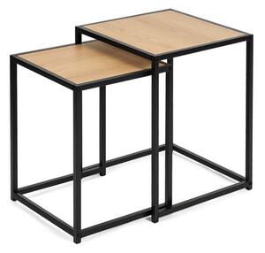 Stranske mizice v hrastovem dekorju v kompletu 2 ks 38x38 cm Noah – Bonami Essentials