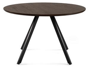 Okrogla jedilna miza v orehovem dekorju ø 120 cm Rivo – Bonami Essentials