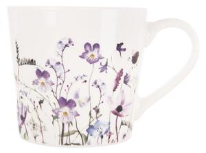 Bela/vijolična porcelanasta skodelica 430 ml Louka – Orion