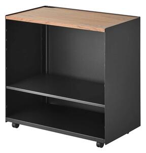 Črn kovinski regal na koleščkih 60x59x35 cm Tower – YAMAZAKI
