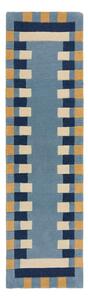 Moder ročno tkan volnen tekač 60x230 cm Kai Wool Border – Flair Rugs