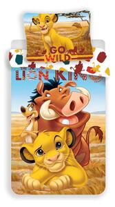 Enojna bombažna otroška posteljnina 140x200 cm Lion King – Jerry Fabrics
