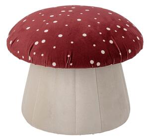 Rdeče-beli otroški žametni tabure Lue - Bloomingville Mini