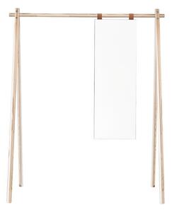 Stojalo iz borovega lesa z ogledalom Karup Design Hongi Natural