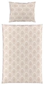 POSTELJNINA LUXURY JACQUARD 140/200 cm žamet peščene barve
