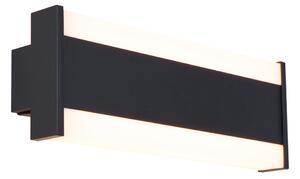 Moderna stenska svetilka črna 30 cm vklj. LED CCT IP54 - Vanya