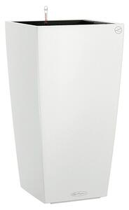 Lechuza Color Oglati stebrasti cvetlični lonec Cubico (Zunanje dimenzije (Do x Š x V): 30 x 30 x 56 cm, Plastika, Bela)