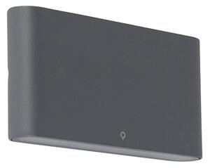 Zunanja stenska svetilka temno siva 17,5 cm, vključno z LED IP65 - Batt