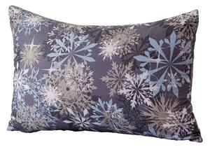 Prevleka za vzglavnik iz mikrovlaken SNOWFLAKE 50x70 cm, modrosiva