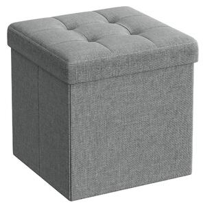Tabure s shranjevalnim prostorom OTTOMAN 30x30 cm, siv