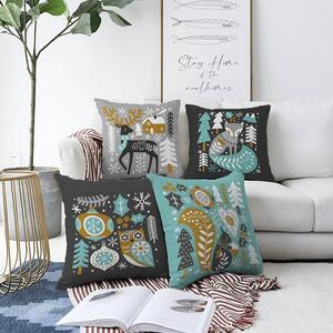 Komplet 4 prevlek za vzglavnik Minimalist Cushion Covers Winter Forest, 55 x 55 cm