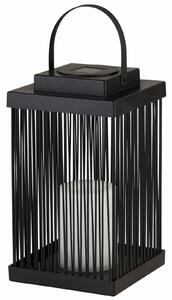 Searchlight Solarna LED terasa svetilka Sophelia, 26 cm, črna, ratana, Črna, Les, Skandinavski
