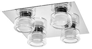 OSRAM LED stropna svetilka ORBIS FLAME, krom, 4-svetilna, CCT IP44, Kovinska, Kopalnica, Kovina, Sodobni