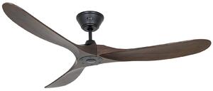 CasaFan Stropni ventilator ECO GENUINO črn/oreh Ø 152 cm, tiho delovanje, Les, Dnevna soba / jedilnica, Les, Sodobni