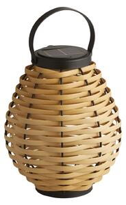 Searchlight Solarna LED terasa svetilka Netan, rjava, ratana, 23 cm, IP44, Les, Les, Podeželska hiša / Rustikalna