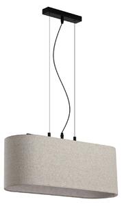 Searchlight Visoka svetilka Hessian, dolžina 60 cm, naravno bela, platno/kovina, zatemnjen, Bela, Dnevna soba / jedilnica, Tkanine / tekstil