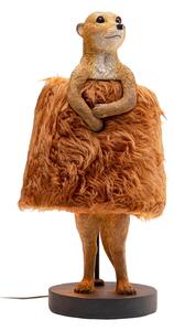 KARE Kare namizna svetilka Animal Meerkat Fur, rjava, 51 cm, E14, Rjava / rjasta, Dnevna soba / jedilnica, Plastika, Dizajn