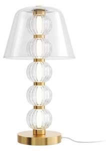 Maytoni LED namizna svetilka AMULET, višina 45 cm, zlata barva, kovina/steklo, Zlata / medeninasta, Dnevna soba / jedilnica, Kovina, Sodobni