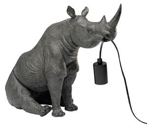 KARE Kare namizna svetilka Sitting Rhino, siva, višina 39 cm, E27, Siva, Dnevna soba / jedilnica, Plastika, Dizajn