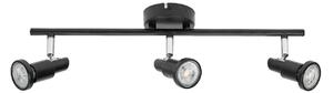 OSRAM stropni reflektor, črn, 3-poljni, kovinski GU10-LED 927 dim, zatemnjen, Črna, Kovina