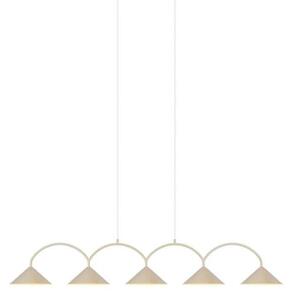 Globen Lighting viseča svetilka CURVE 5, bež, 5-žarčkov, 165 cm, zatemnjen, Bež, Dnevna soba / jedilnica, Kovina, Vintage