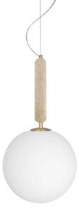Globen Lighting obesna svetilka Torrano Ø 30 cm travertin, zatemnjen, Bež, Dnevna soba / jedilnica, Steklo, Dizajn, Globus