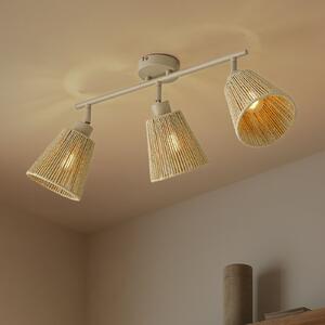 Lindby stropni reflektor Anuva, 72 cm, 3-žarčni, bež, papir, zatemnjen, Bež, Dnevna soba / jedilnica, Papir / karton, Skandinavski