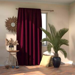 AmeliaHome zavese Blackout Oxford Pleat burgundska, 140 x 245 cm