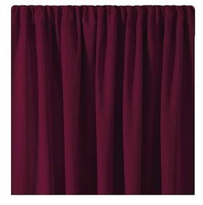 AmeliaHome zavese Blackout Oxford Pleat burgundska, 140 x 245 cm