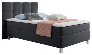 POSTELJA Z VZMETNICO 120 cm x 200 cm , tekstil antracit