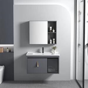 Komplet kopalniškega pohištva z umivalnikom Paris 60cm Grey