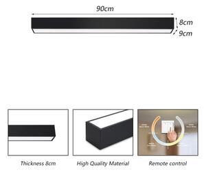 Immax NEO 07255L - LED Zatemnitvena svetilka LUNGO 20W/230V Wi-Fi Tuya črna + Daljinski upravljalnik