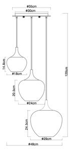 Globo 15548-3HG - Lestenec na vrvici MAXY 3xE27/40W/230V