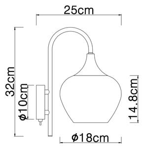 Globo 15548WG - Stenska svetilka MAXY 1xE27/40W/230V