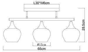 Globo 15548-3D1 - Lestenec MAXY 3xE27/40W/230V