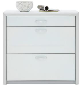 OMARA ZA ČEVLJE bela, barve aluminija
