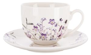 Bela/vijolična porcelanasta skodelica 280 ml Louka – Orion