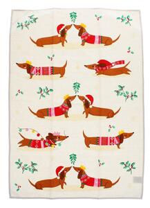 Bombažna kuhinjska krpa 70x50 cm Festive Sausage Dog – Rex London