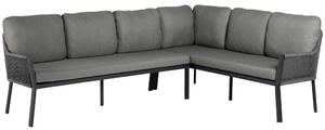 LOUNGE GARNITURA gladka tkanina aluminij