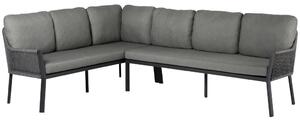 LOUNGE GARNITURA gladka tkanina aluminij