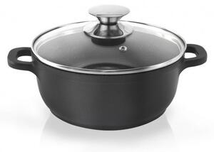 Lonec z neprijemljivo prevleko s stekleno pokrovko Pfluon Granit Orion Grande, ⌀ 20 cm