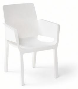 Vrtni jedilni stol EVELYN, bela