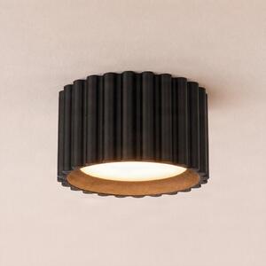 SOLLUX LIGHTING Stropna svetilka Aura 1, črna, z enim žarilom, premer 10 cm, GX53, zatemnjen, Črna, Hodnik, Aluminij, Sodobni