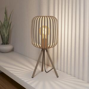 EGLO Namizna svetilka Romazzina, bež, višina 44 cm, kovina, E27, Bež, Dnevna soba / jedilnica, Kovina, Sodobni, Tripod