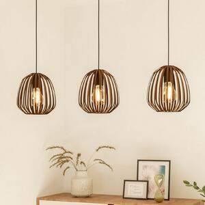 EGLO Visoka svetilka Espinal, brušena bronasta, dolžina 90 cm, 3-svetilna., zatemnjen, Bronasta / starinska medenina, Dnevna soba / jedilnica, Kovina, Sodobni