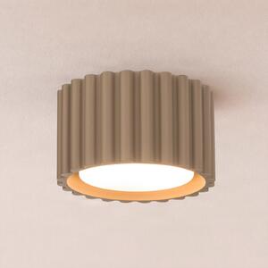 SOLLUX LIGHTING Stropna svetilka Aura 1, siva, enogorilna, Ø 10 cm, GX53, zatemnjen, Siva, Hodnik, Aluminij, Sodobni